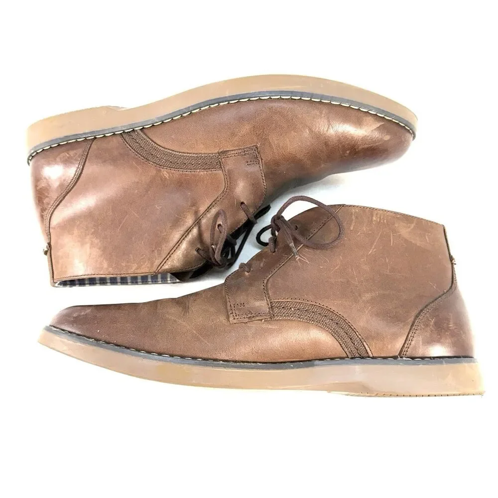 Sperry Top Sider Mens Newman Chukka Brown Leather Boots US Size 11 M US STS23738